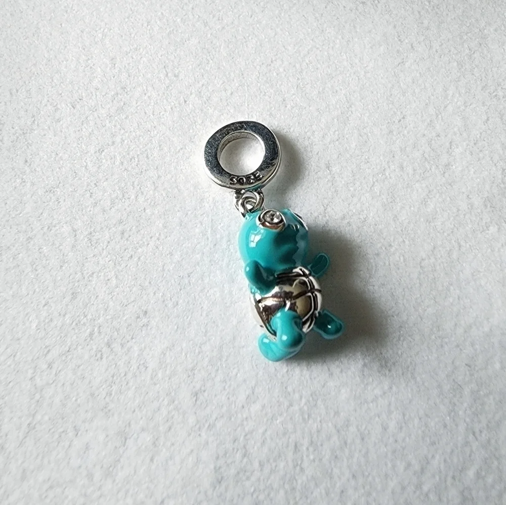 New Pokémon Squirtel Dangle silver charm for jewelry bracelet
